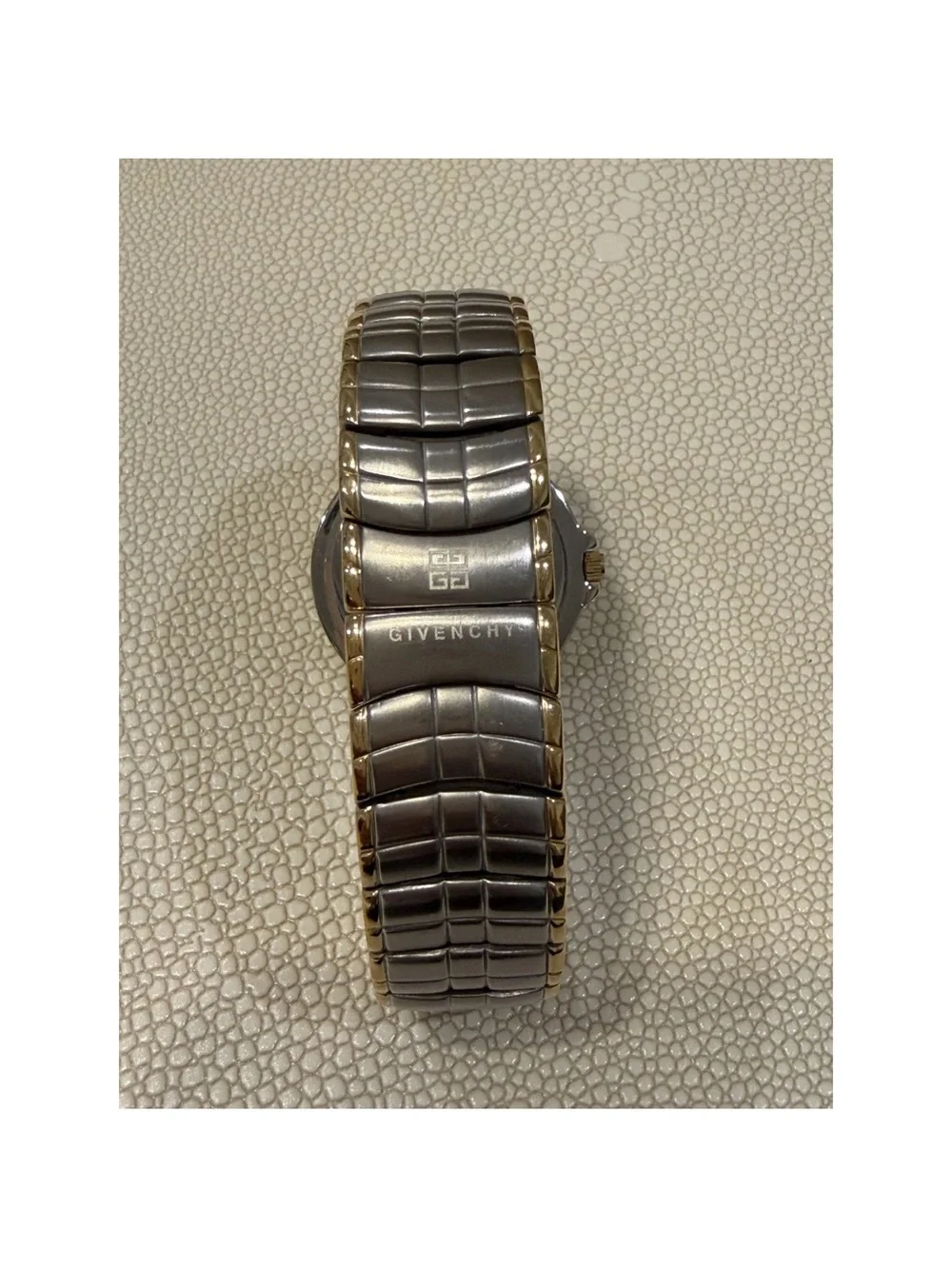 Vintage Givenchy Silver and Gold Men's Round Dial Watch